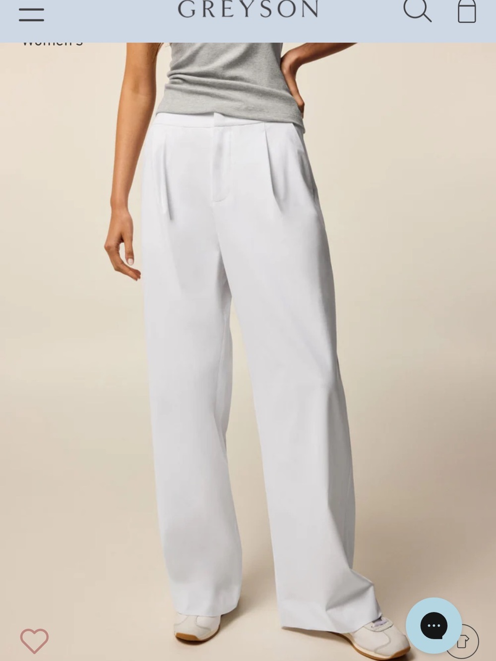 NWT Greyson Wide Leg Phoenix Pants Arctic White Medium 30 inch
